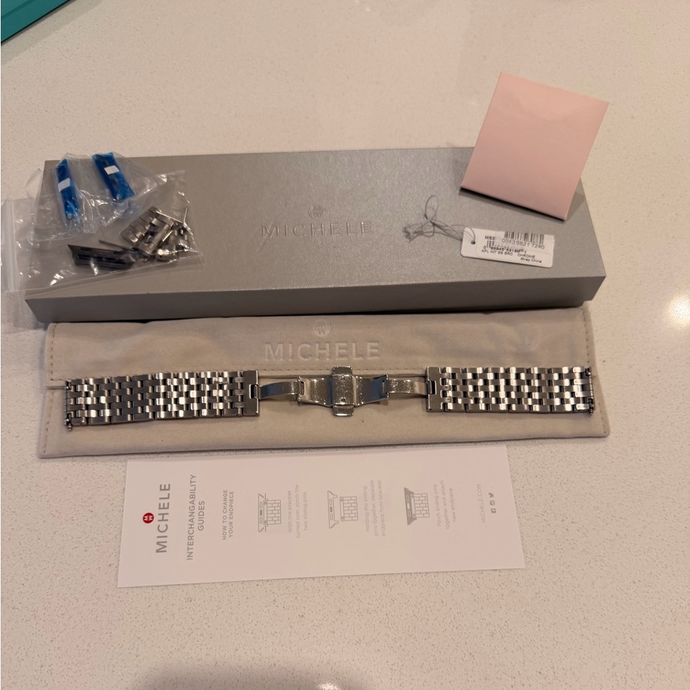 Michele Silver Bracelet for Woman & Men 20mm